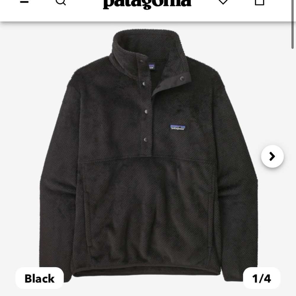 Patagonia Women’s Re-Tool Half-Snap Pullover, black, size L